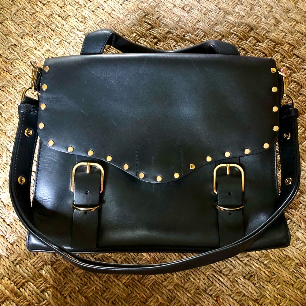 Rebecca Minkoff Blk. Studded Biker Doctor Satchel